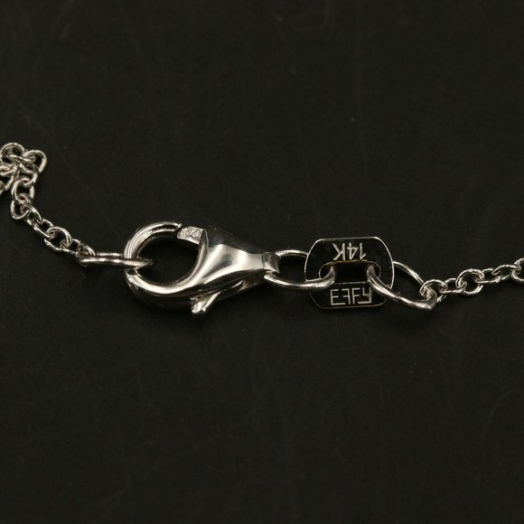 EFFY Emerald Diamond Necklace / 14K gold / Certificate & Warranty - Picture 6 of 6